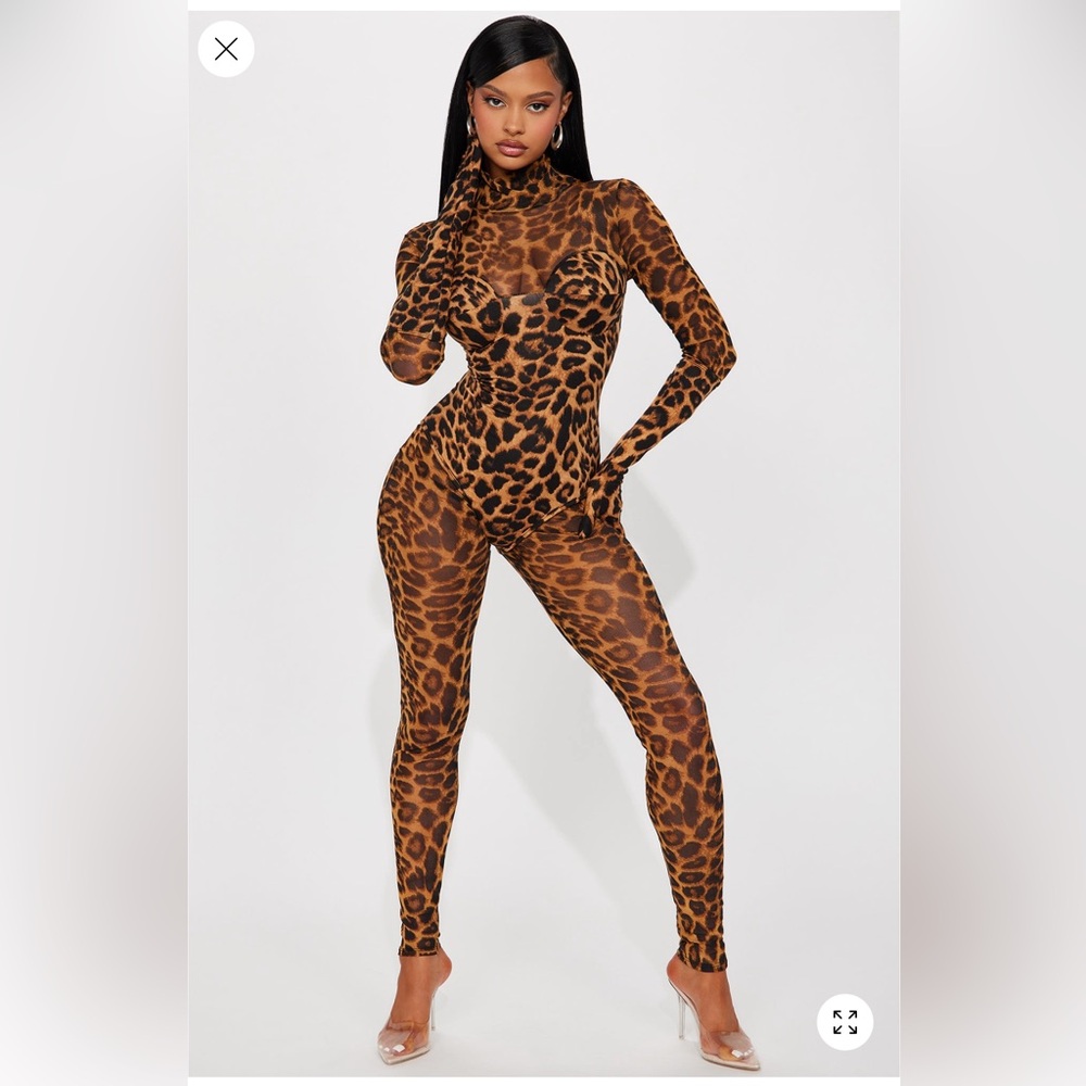 🆕 Leopard Mesh Jumpsuit